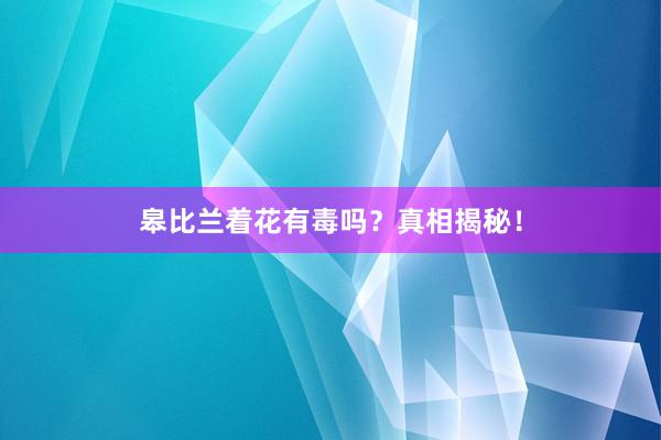皋比兰着花有毒吗？真相揭秘！